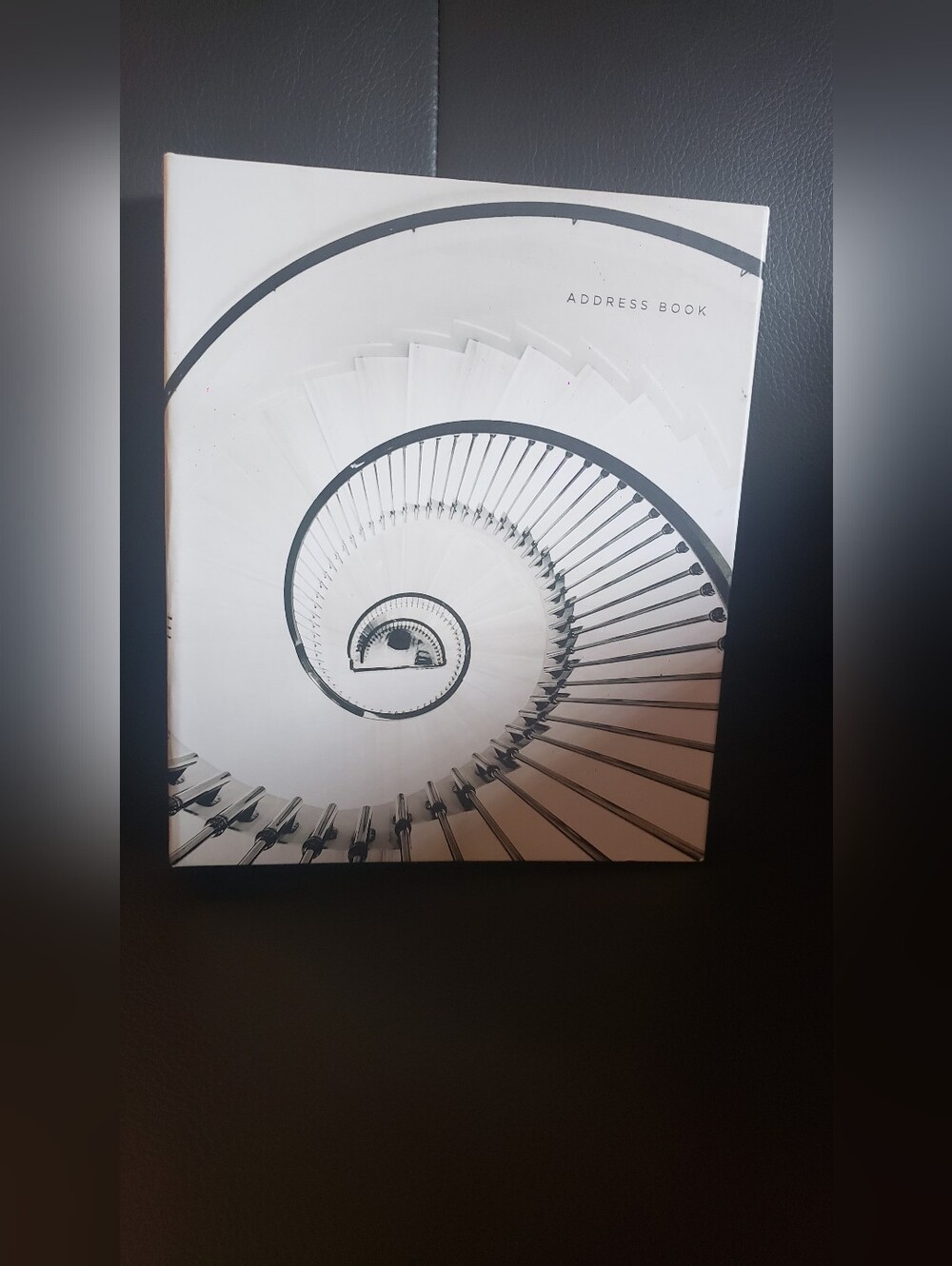 Address Book Spiral Staircase Hardcover - White